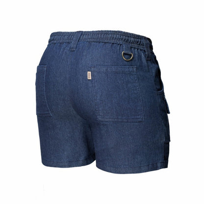 photo-Denim DKW boerboel shorts, back view 