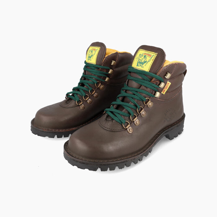 photo-Dark brown Jim Green Razorback boot, 45 degree side view