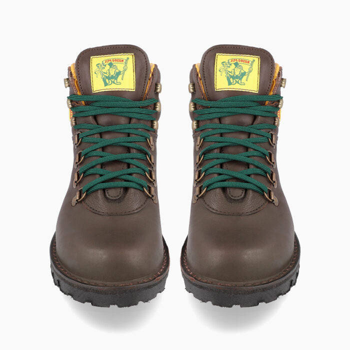 photo-Dark brown Jim Green Razorback boot, front view