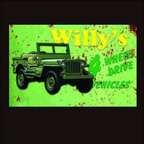 Steel Sign-Willy's Jeep