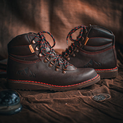 photo-Dark brown recon trailblazer boot, side view 2