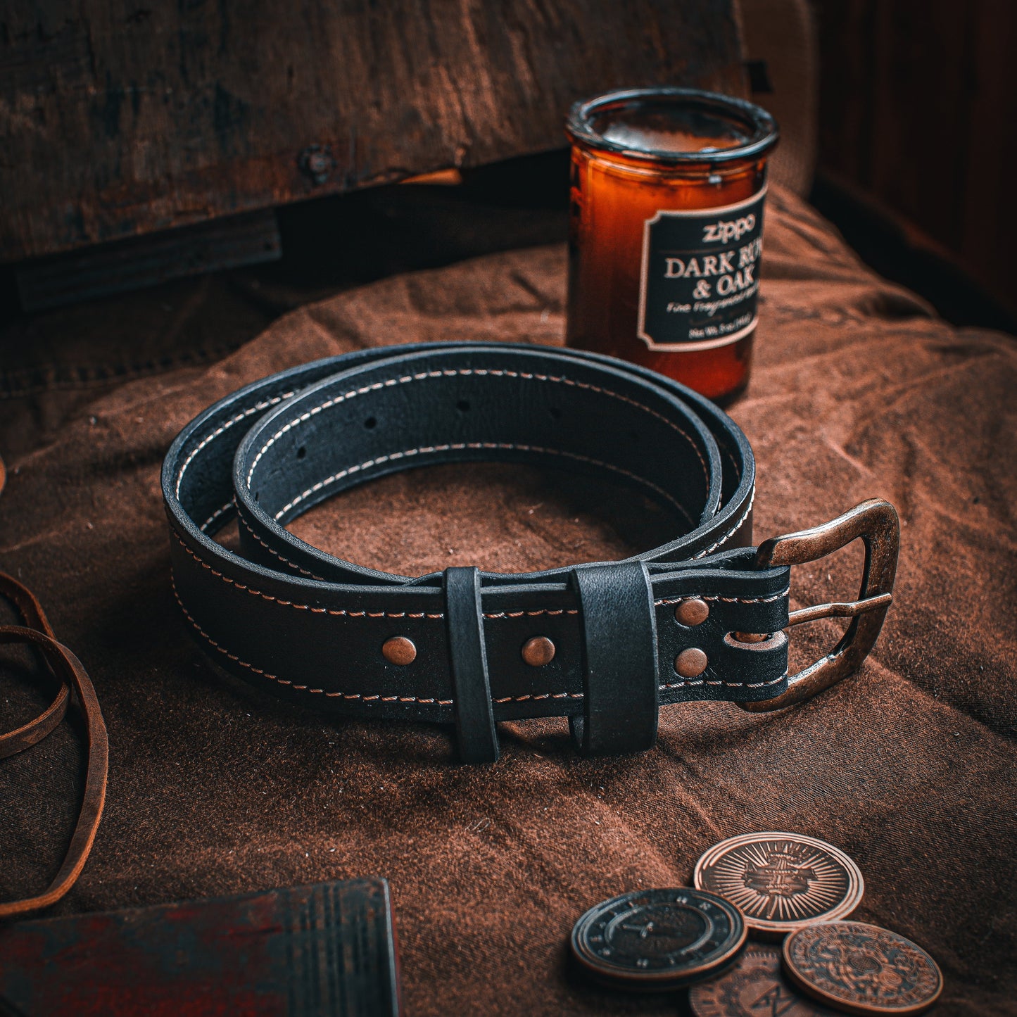 Recon Leather Belt - Black