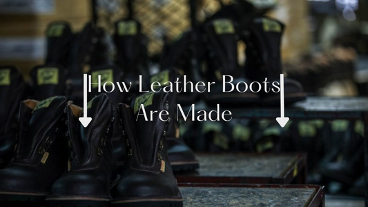 photo-Manufacturing process of leather boots