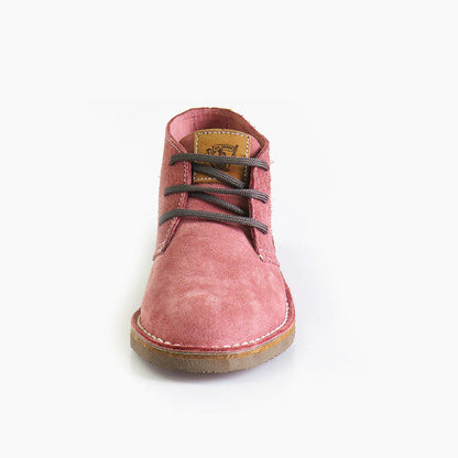 photo-pink suede ladies Jim Green vellie, front view