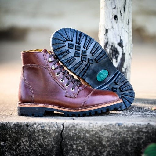Numzaan Boot – Walnut Veg Tan, Grip Sole