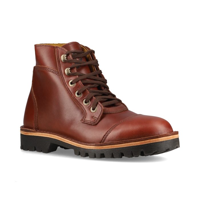 Numzaan Boot – Walnut Veg Tan, Grip Sole