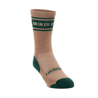 Men’s Long Outdoor Cotton Sock Khaki & Olive “Wys”