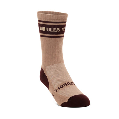 Men’s Long Outdoor Cotton Sock Khaki & Tabaco “Wys”