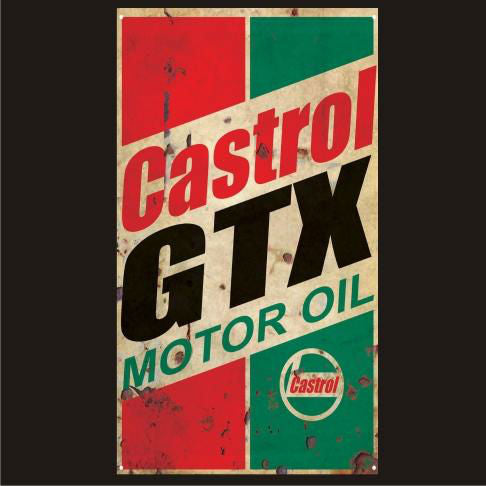 Steel Sign-Castrol Oil