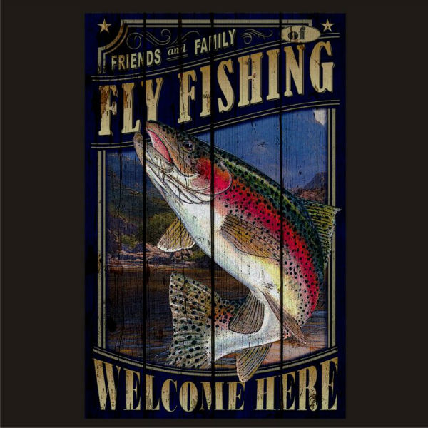 Steel Sign-Fly Fishing