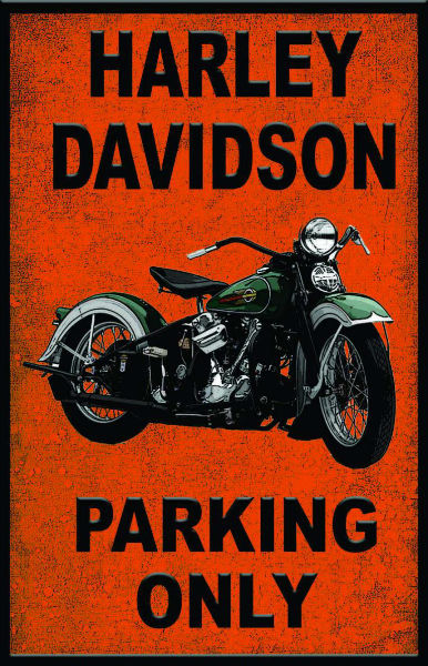 Steel Sign-Harley Davidson Parking