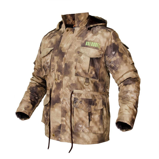 photo-shell camo parka, front view