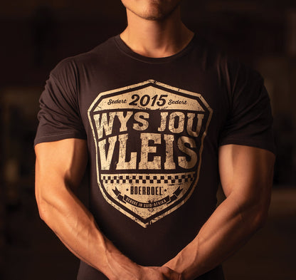 Boerboel T-Shirt - Wys Jou Vleis Charcoal